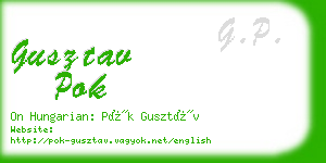 gusztav pok business card